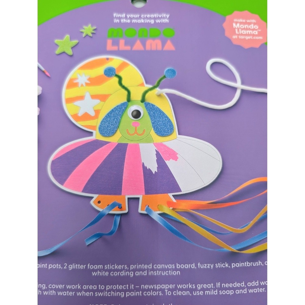 Mondo Llama Create your own cancas art kit Space dog